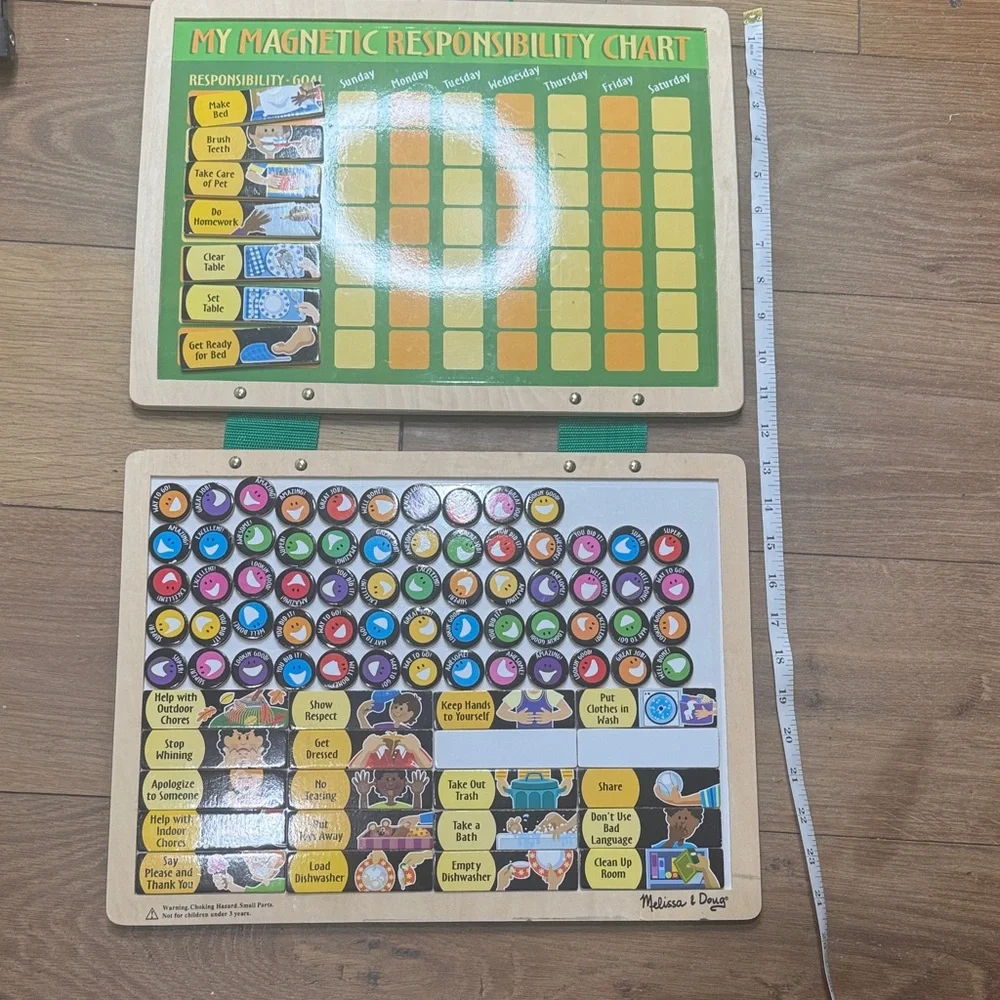 Melissa and Doug Magnetic Responsibility Chart with Colorful Magnets
